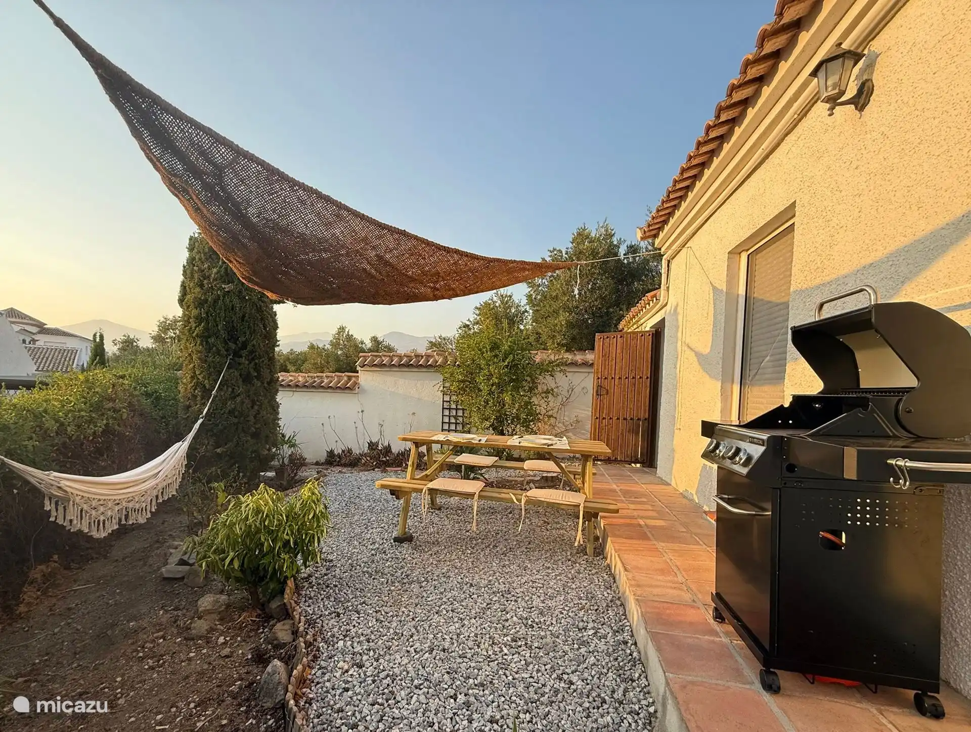 Relajándose en la hamaca