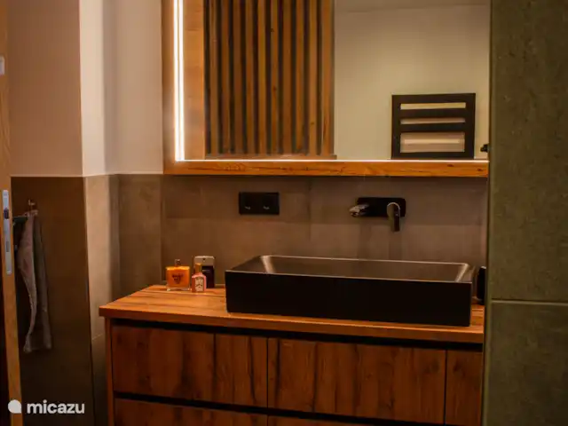 Location de Vacances Autriche, Tyrol, Gerlos, appartement - Appartement familial avec jardin Salle de bain avec douche, baignoire et WC