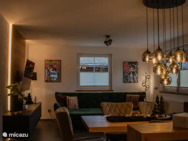 Location de Vacances Autriche, Tyrol, Gerlos, appartement - Appartement familial avec jardin Salon avec cuisine