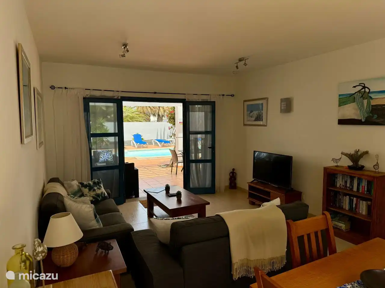 Grab a book from the bookcase and relax!