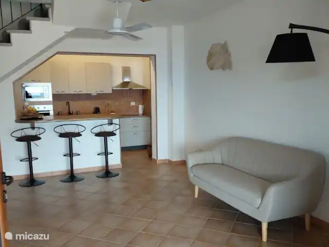 Il Sole & La Luna huren in Italië, Sardinië, Iglesias Nebida - appartement Open woonkamer en keuken.