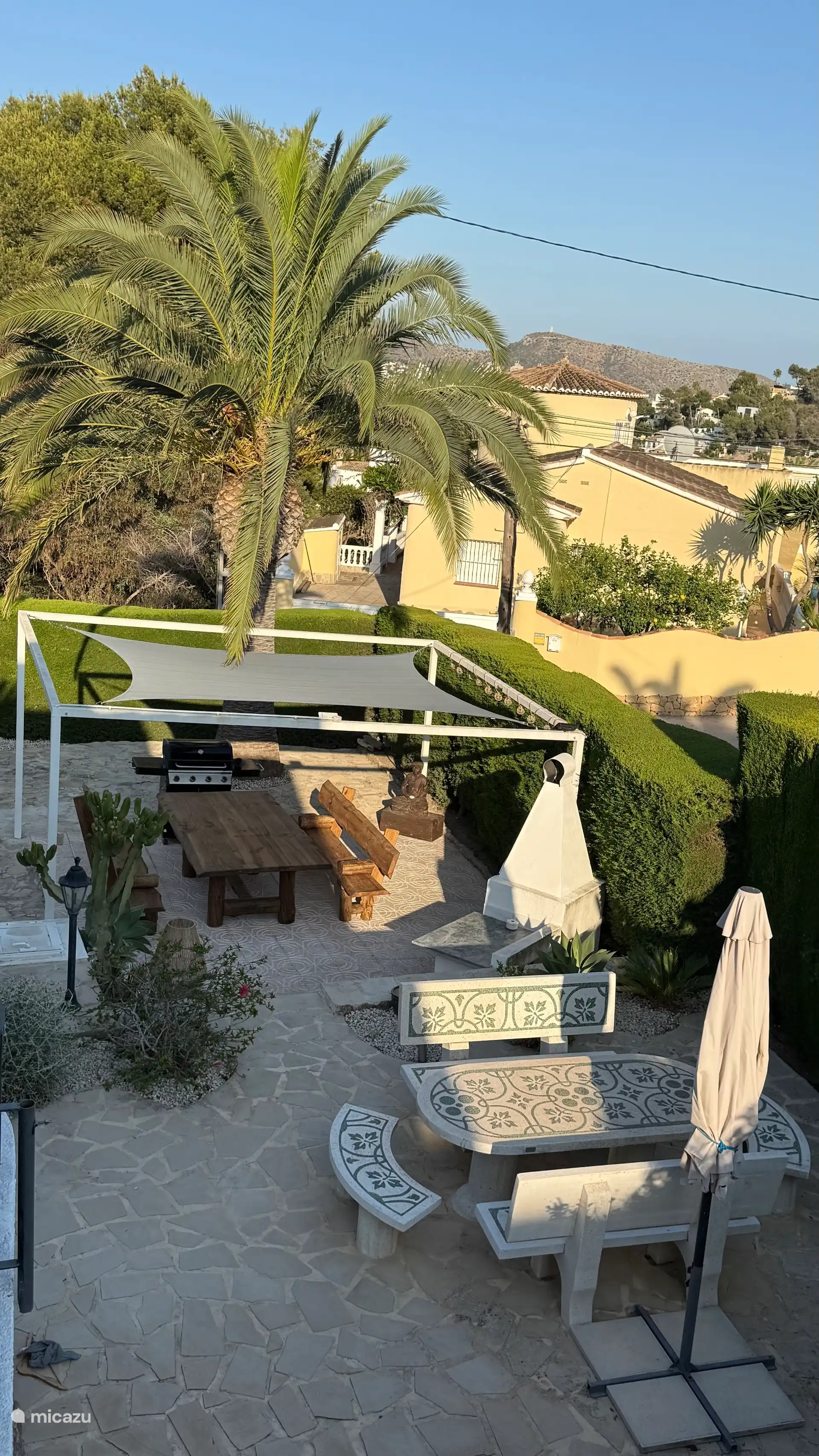 Verschillende zitjes rondom het huis geven u veel variatiemogelijkheden