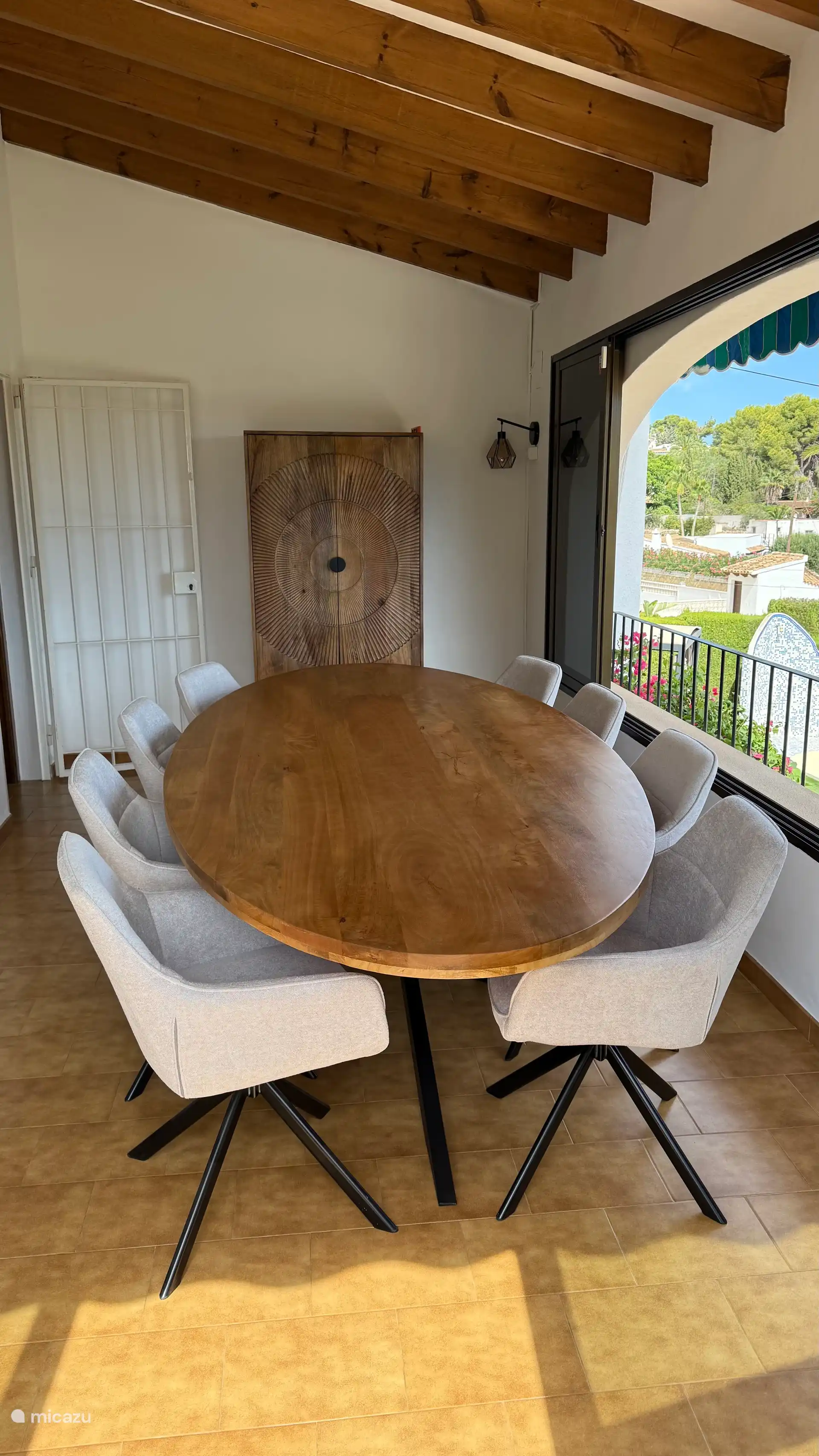 Lovely Naya with great views over the hills of Moraira and the garden with swimming pool.