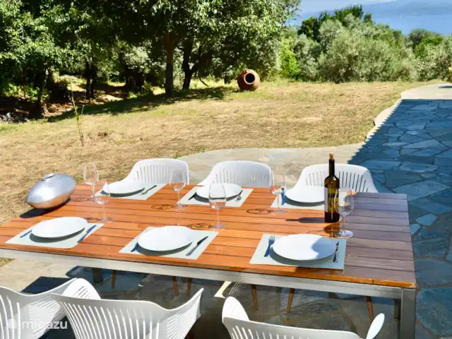 Adelfótita | Grèce, Pelion, Promyri - maison de vacances Terrasse avec vue sur la mer