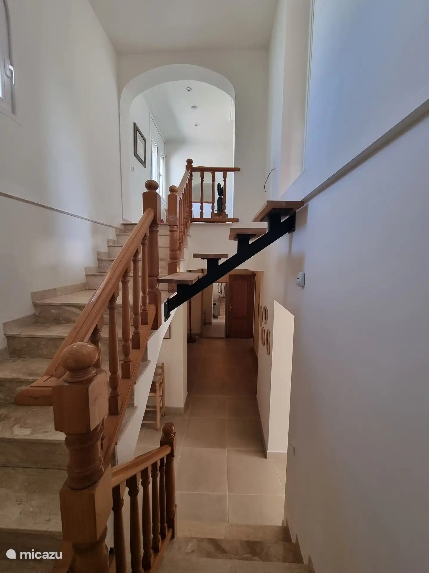 Staircase with new staircase under construction