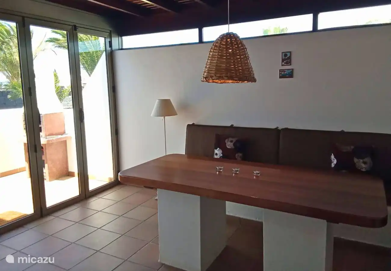 Nice lounge area with sliding doors