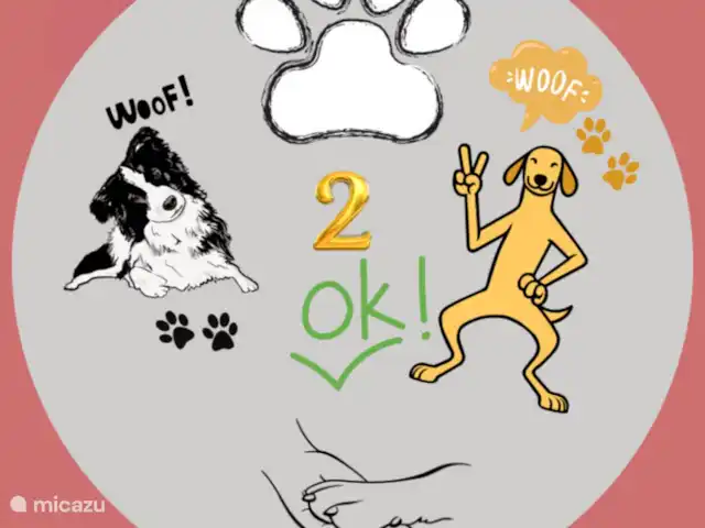 Le Chênelierre  | Belgique, Ardennes, Manhay - maison de vacances 2 chiens maximum bienvenus, sans notion de race, de taille ou de poids.
25€/séjour/chien