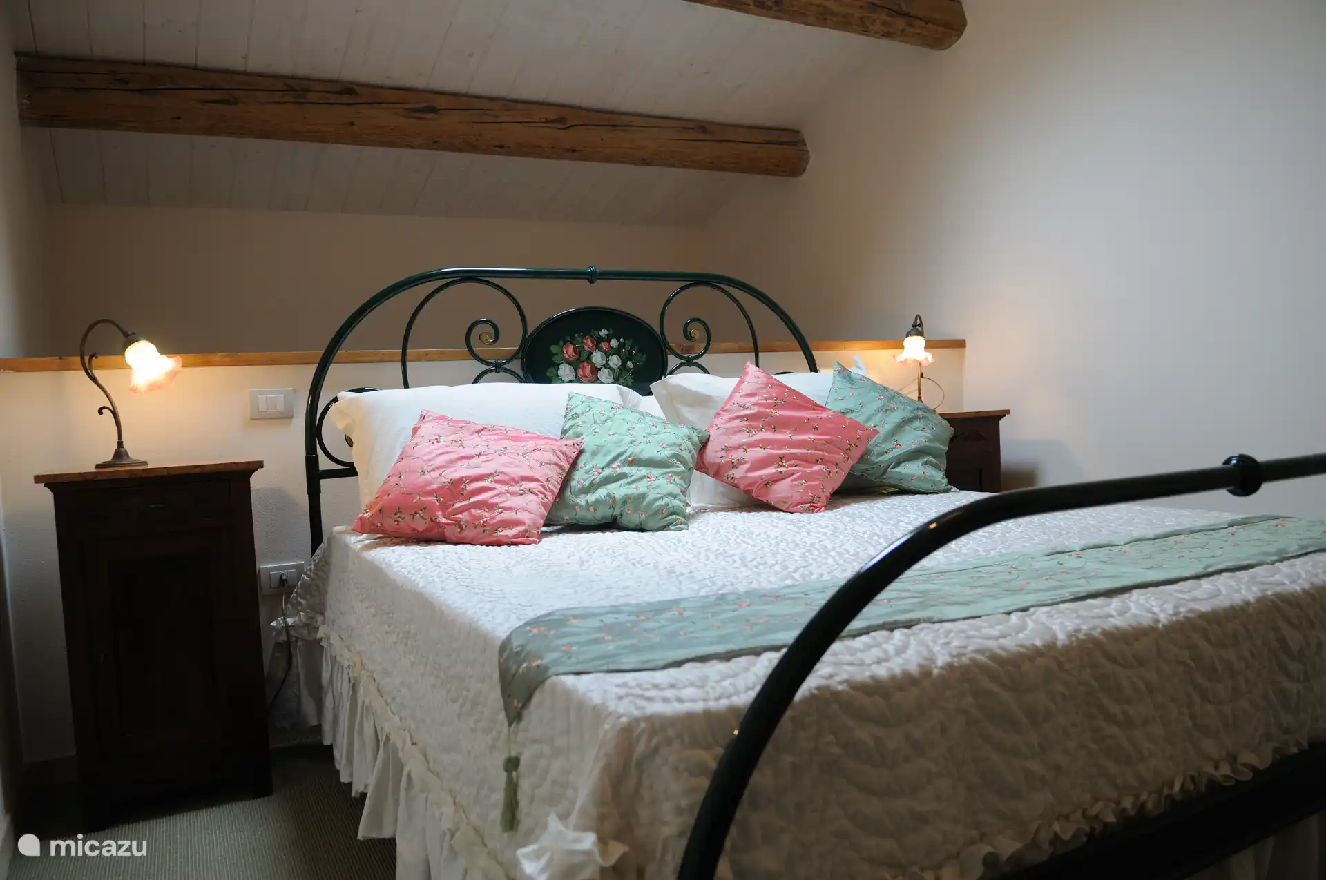 Schlafzimmerdetail in Mezzogiorno