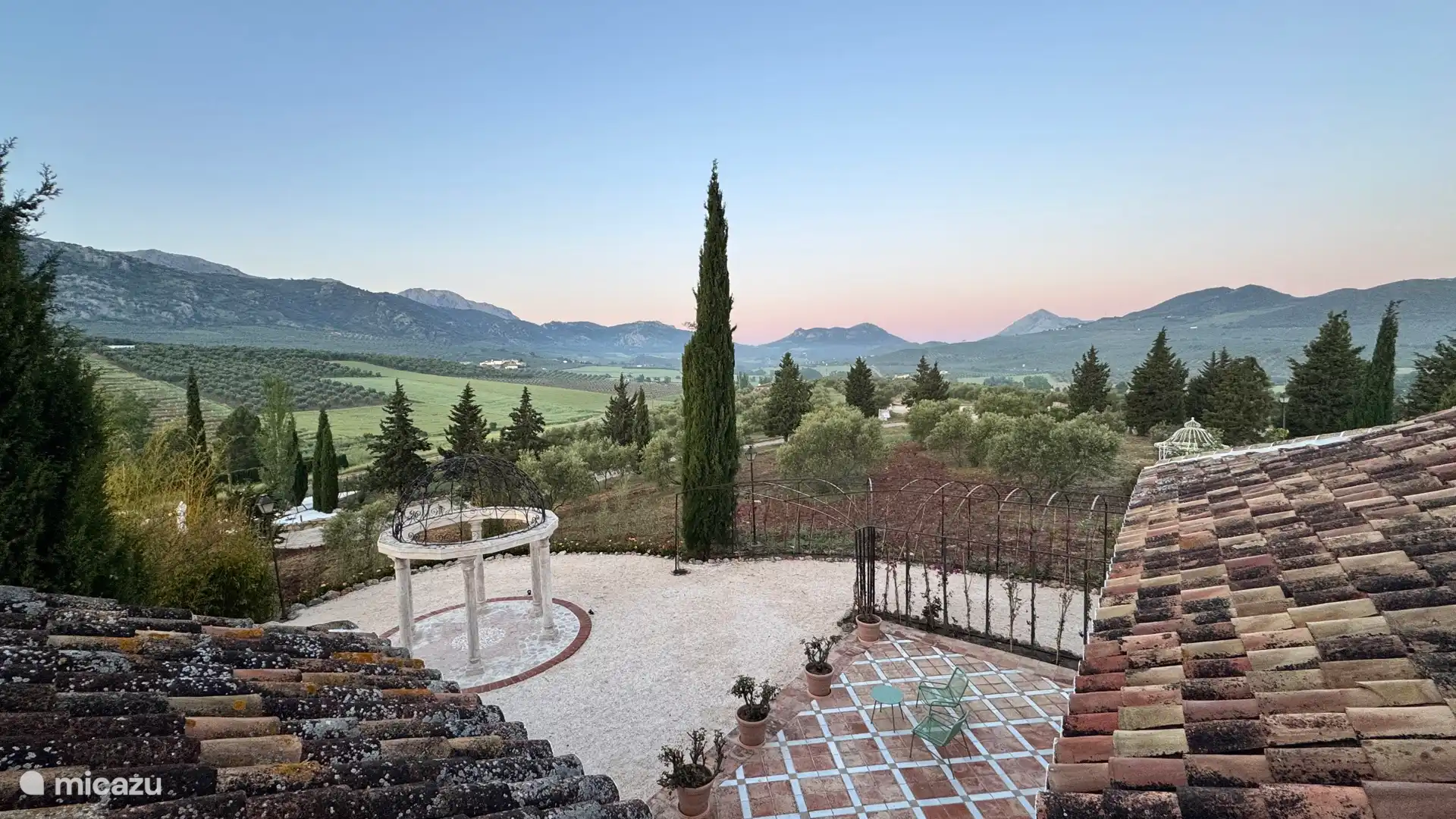 Die tolle Aussicht bei Sonnenaufgang.