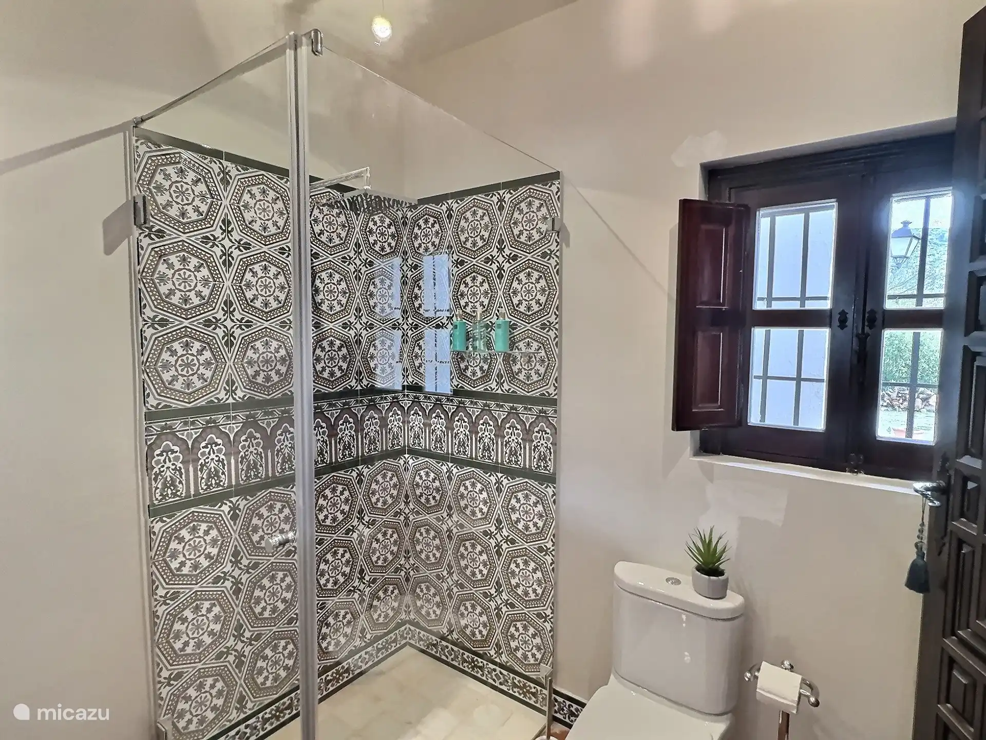 Dusche von einem unserer Standard-Schlafzimmer aus.