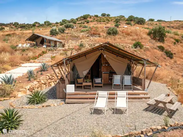 glamping / safaritent / yurt huren in Spanje, Andalusië, Álora – Cactus Hill - Safaritent 3 persons Safaritent