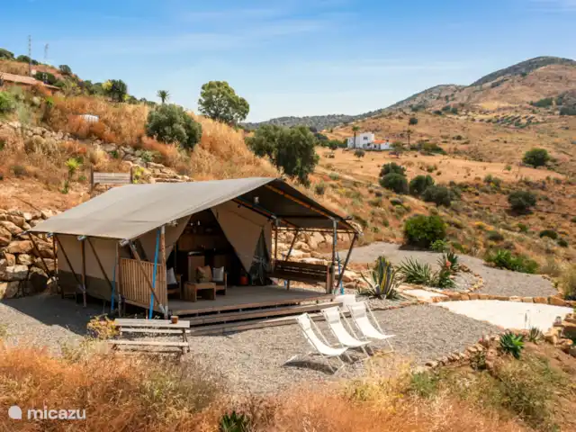 glamping / safaritent / yurt huren in Spanje, Andalusië, Álora – Cactus Hill - Safaritent 3 persons Safaritent