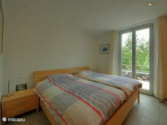 Villa Atlántico  en España, La Palma, Tijarafe - villa El dormitorio 4 también tiene una cama doble y acceso a la terraza exterior.