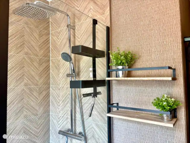 Location de Vacances France, Dordogne, Château-l'Évêque, villa - Hakuna-Matata à 8 min de Périgueux Salle de bain avec grande douche à effet pluie