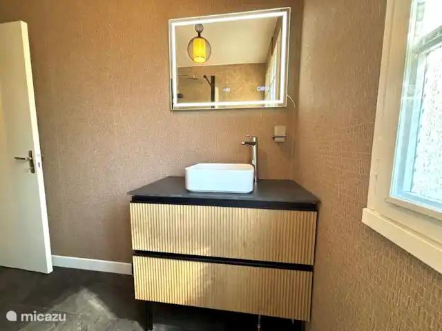 Location de Vacances France, Dordogne, Château-l'Évêque, villa - Hakuna-Matata à 8 min de Périgueux Salle de bain au rez-de-chaussée