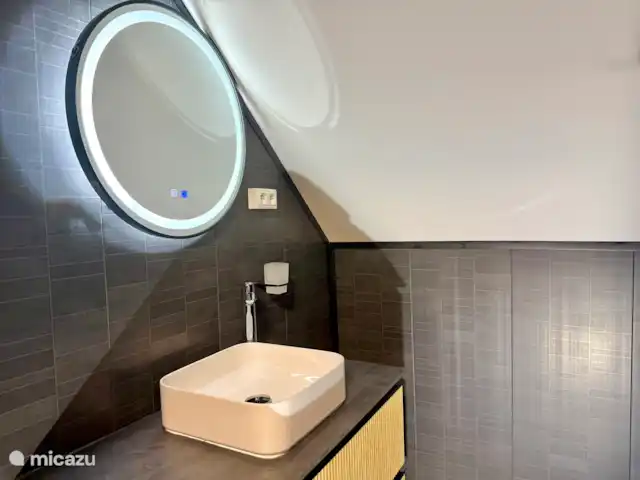 Location de Vacances France, Dordogne, Château-l'Évêque, villa - Hakuna-Matata à 8 min de Périgueux Salle de bain complète au premier étage.