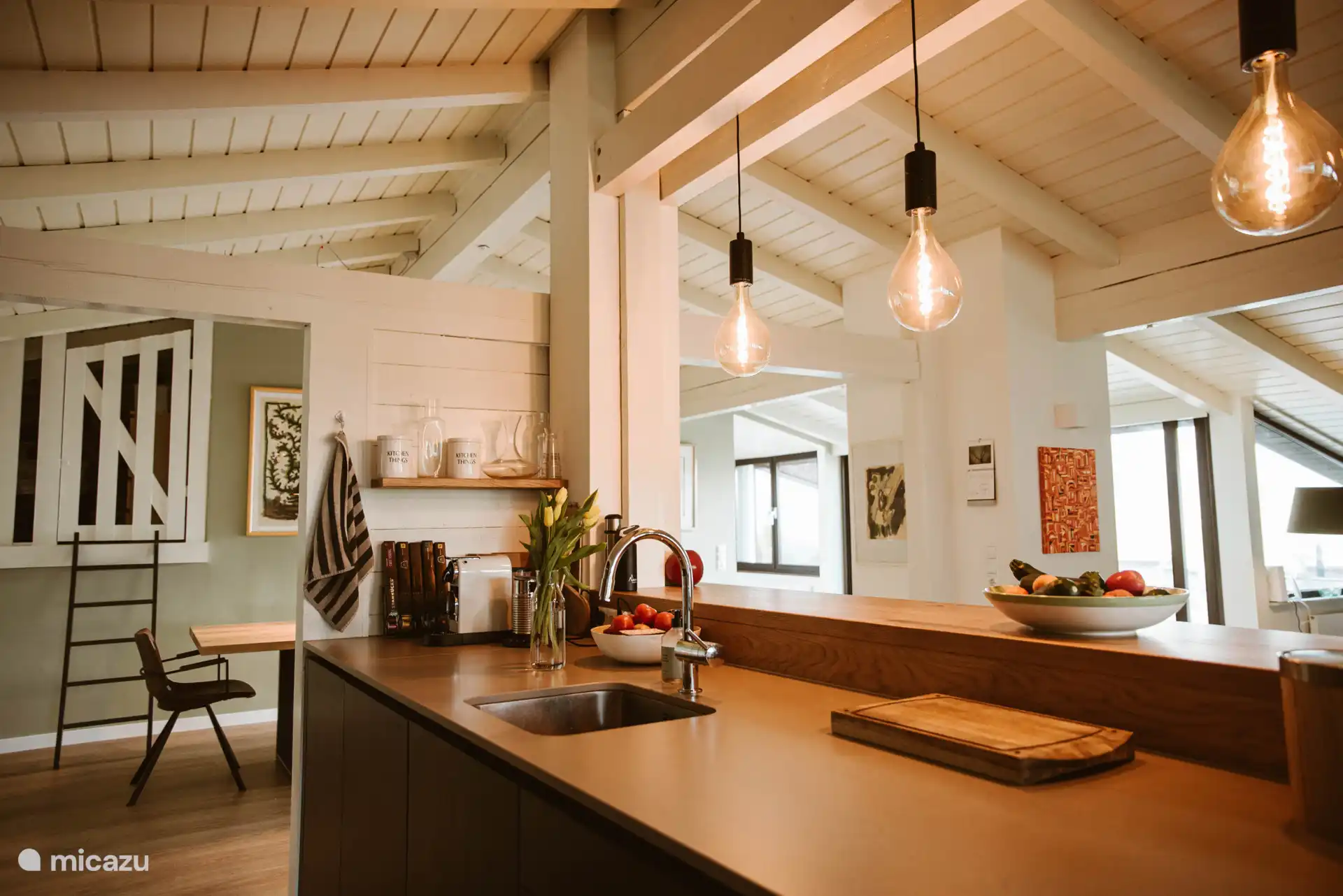 View from the open kitchen