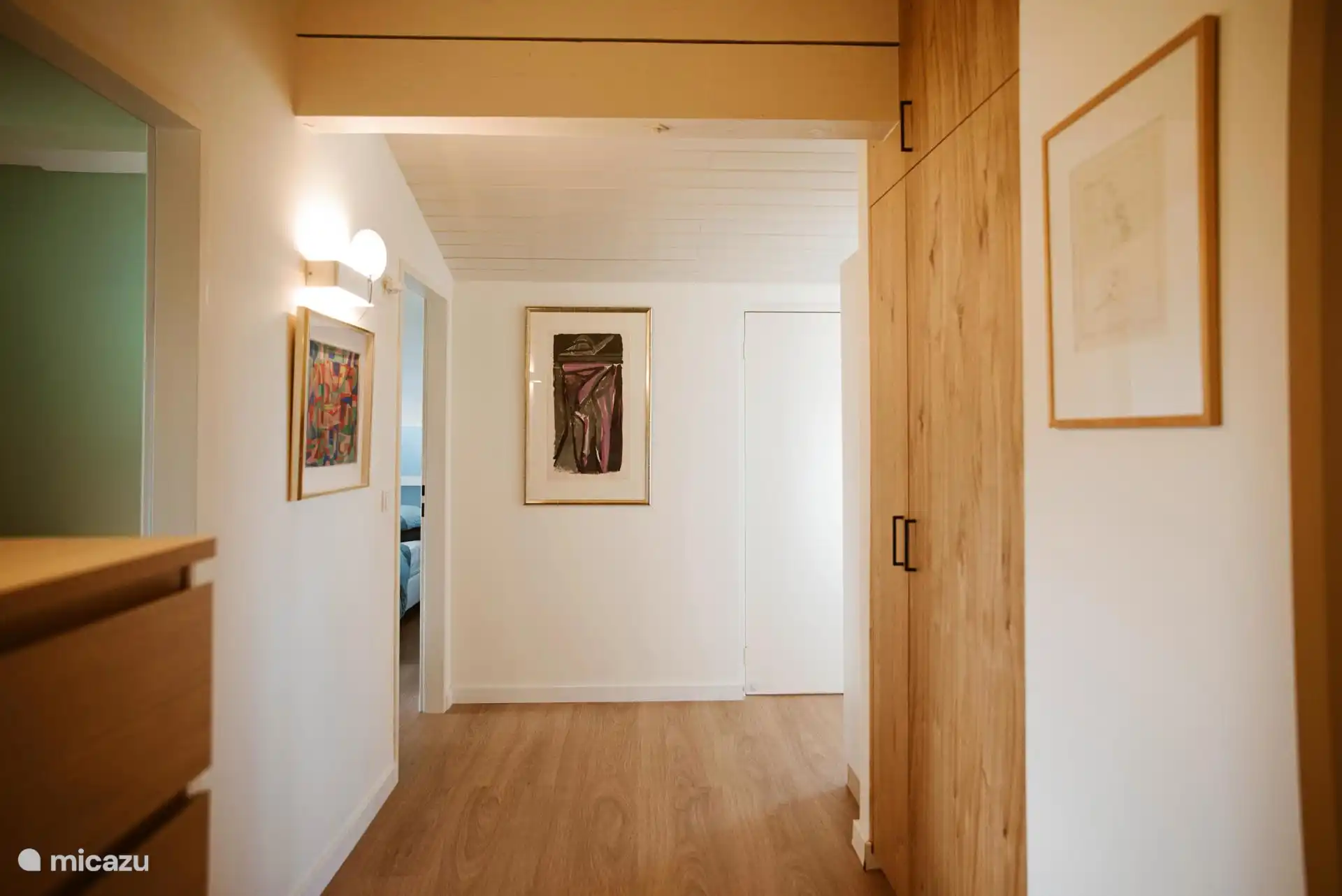 View from the hall (on the right side cupboard with washing machine and dryer)