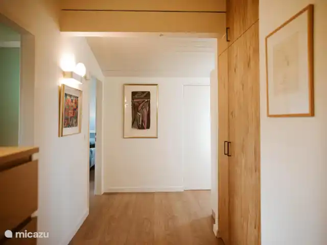 Ático de montaña Tirol en Austria, Tirol, Axams - apartamento Vista desde el vestíbulo (en el armario lateral derecho con lavadora y secadora)