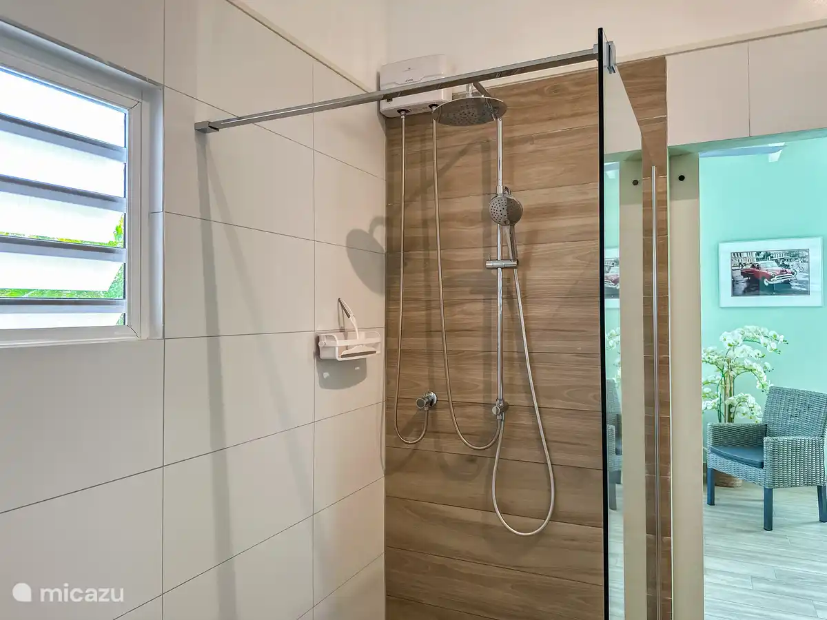 Badezimmer mit beheizter Dusche