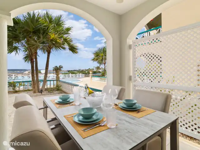 Port Bonaire - Piscina, mar y tienda de buceo en Bonaire, Bonaire, Kralendijk - apartamento Vistas a la piscina y al mar