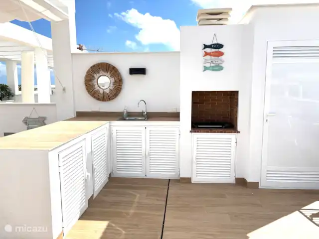 Casa Rosalina | Espagne, Costa Blanca, Torrevieja - penthouse Cuisine extérieure avec BBQ
