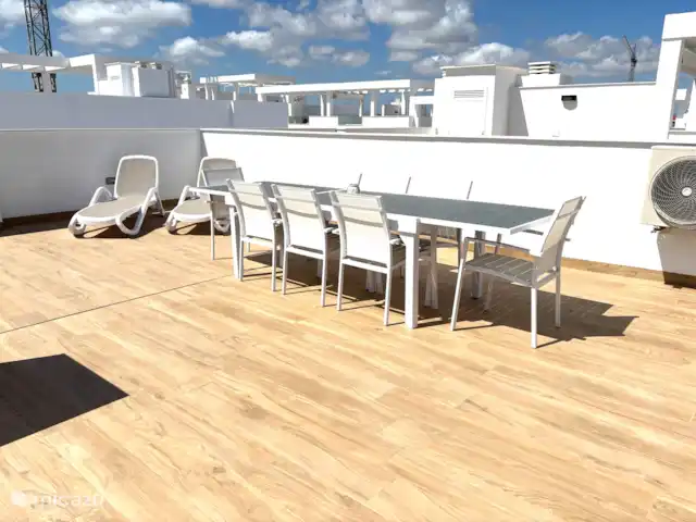 Casa Rosalina | Espagne, Costa Blanca, Torrevieja - penthouse Solarium avec table à manger pour 8 personnes et 2 transats