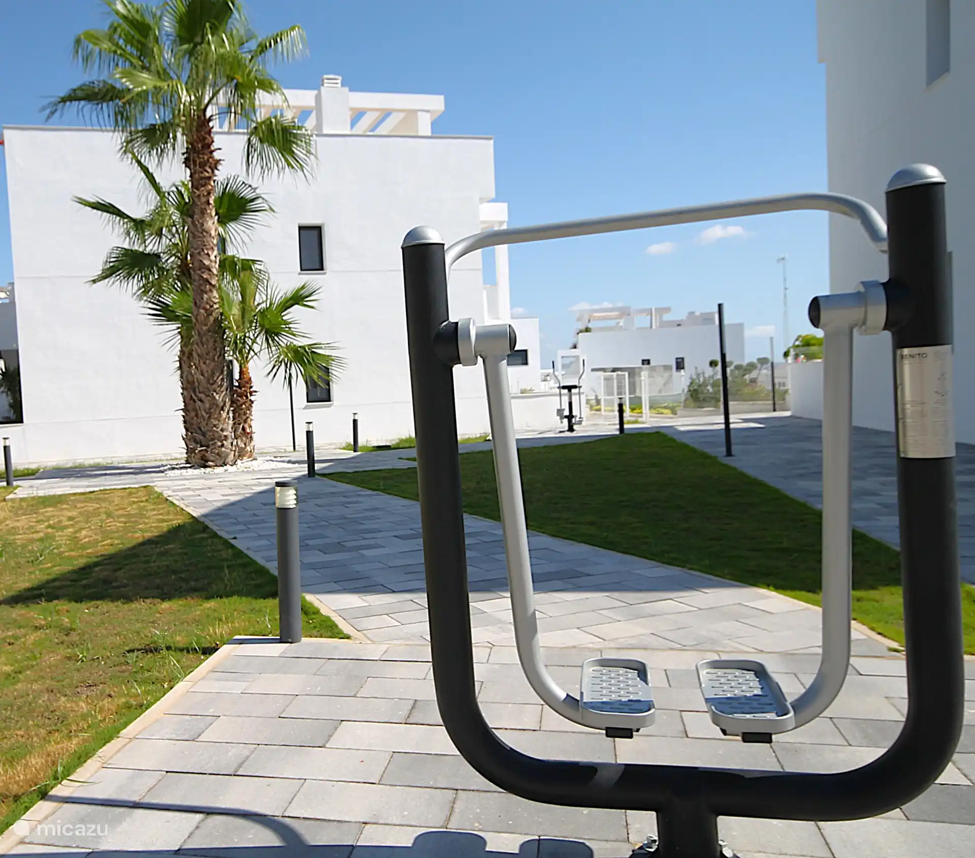 Outdoor-Fitness mit Garten.