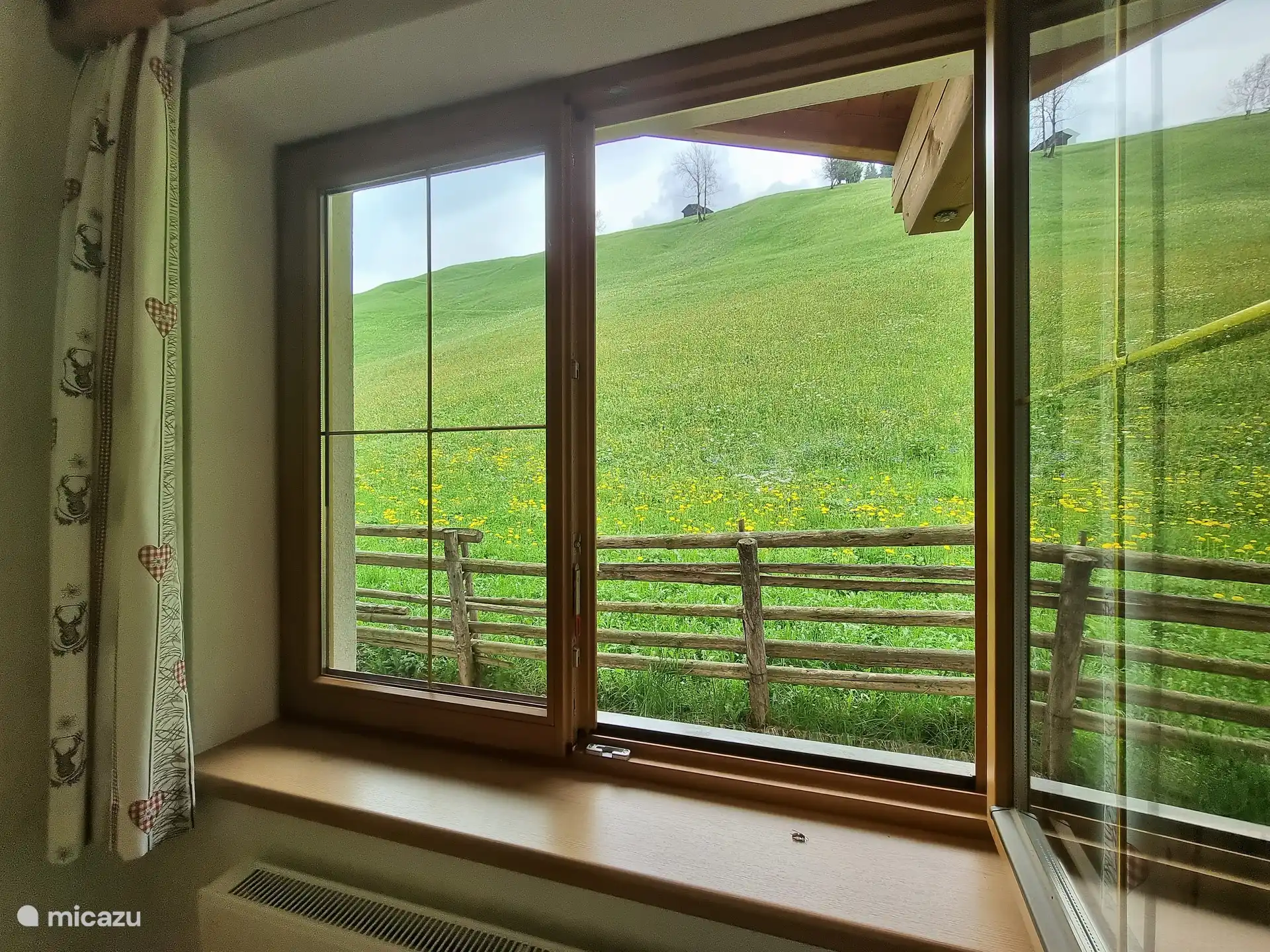 Uitzicht vanuit de slaapkamer