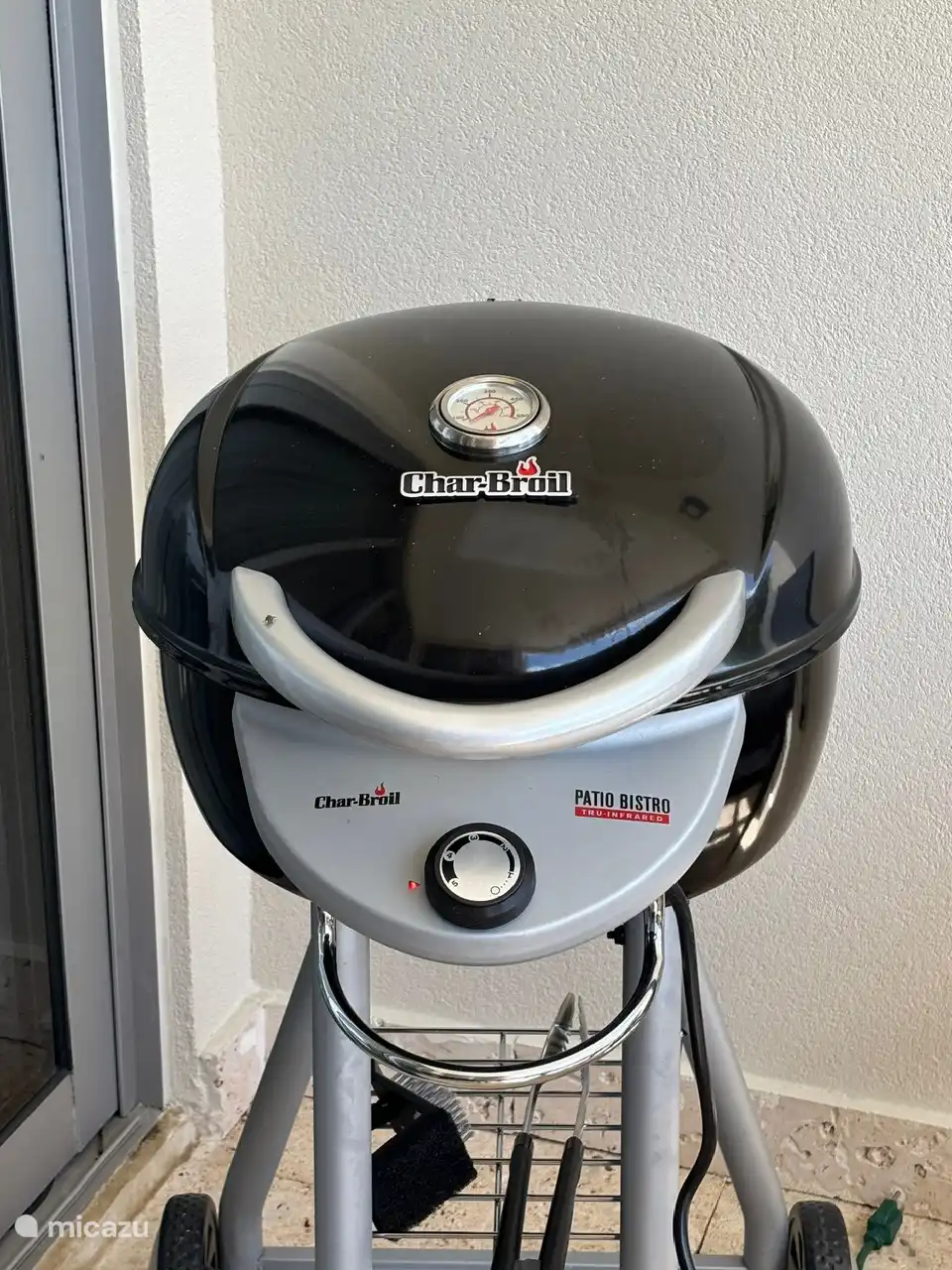 Jardín con barbacoa