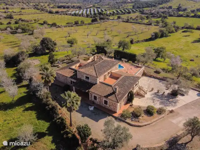 Villa Es Pujolet en España, Mallorca, Santanyí - finca Finca desde el aire