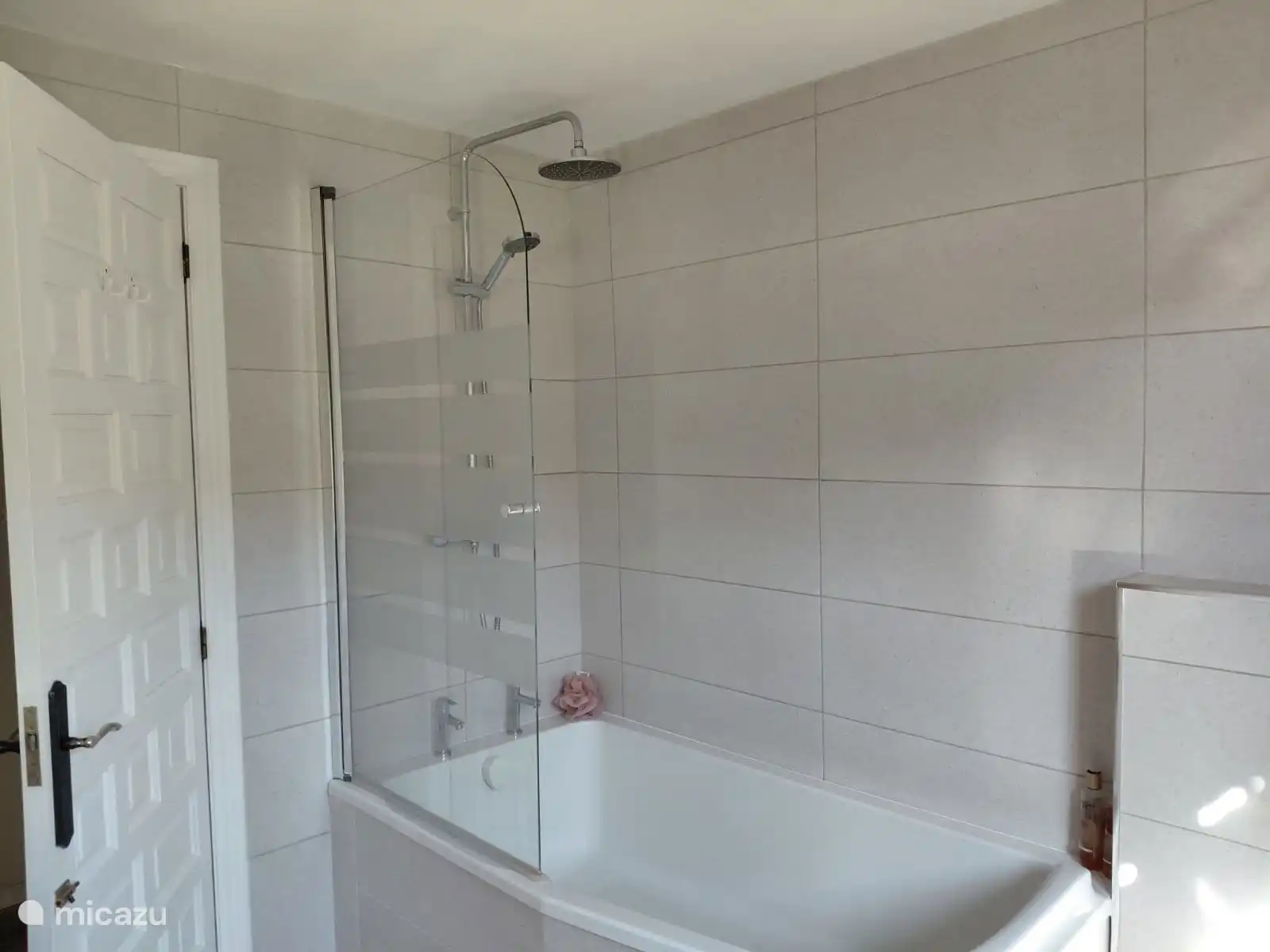 Baño principal en suite con bañera y ducha