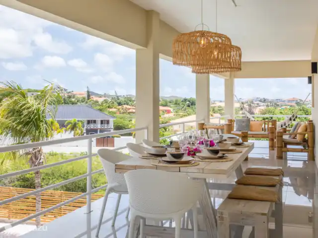 Villa de lujo De Vos con piscina 16p en Curazao, Banda Arriba (este), Jan Thiel - villa Terraza
