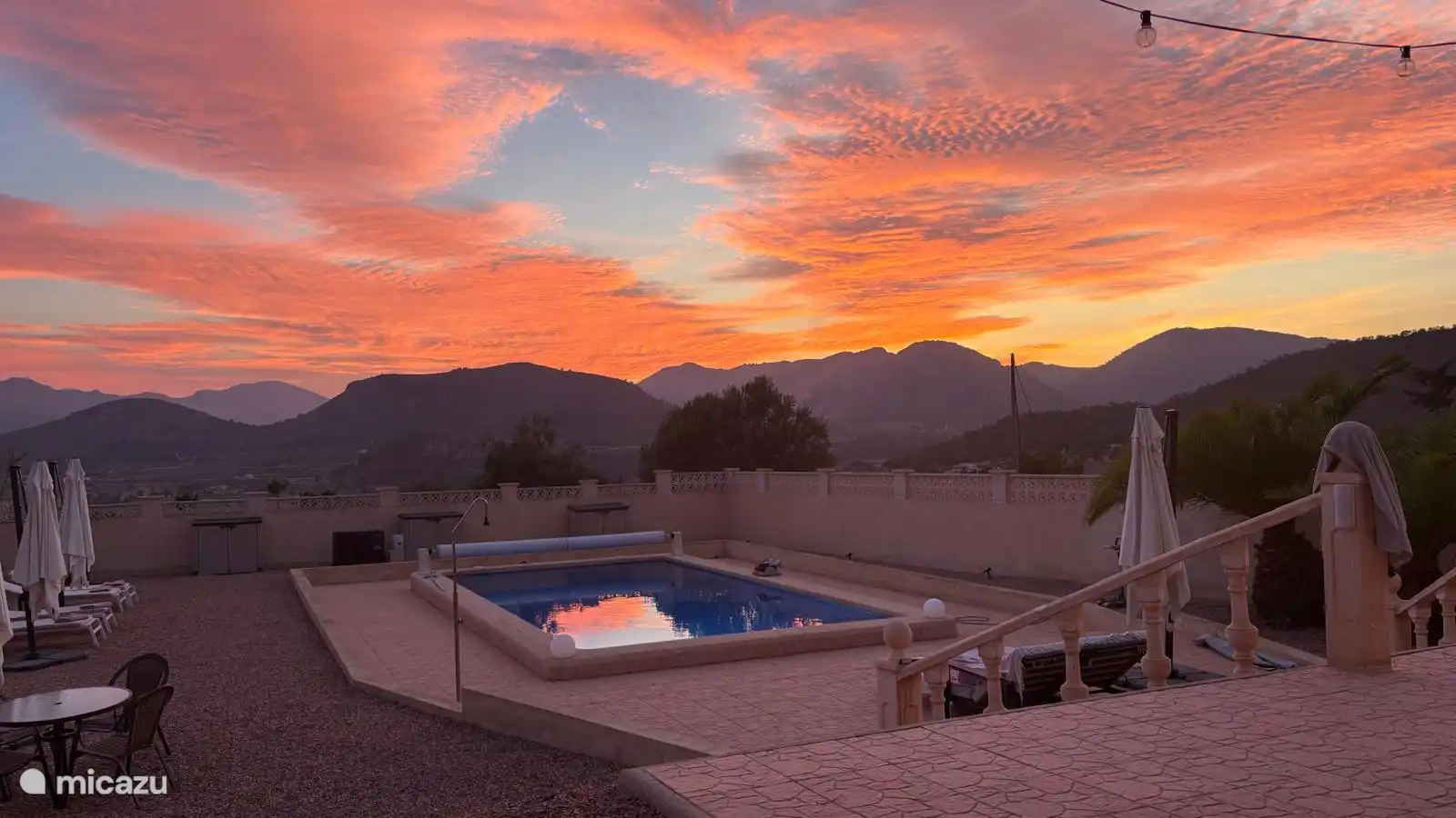 Die Aussicht bei Sonnenuntergang