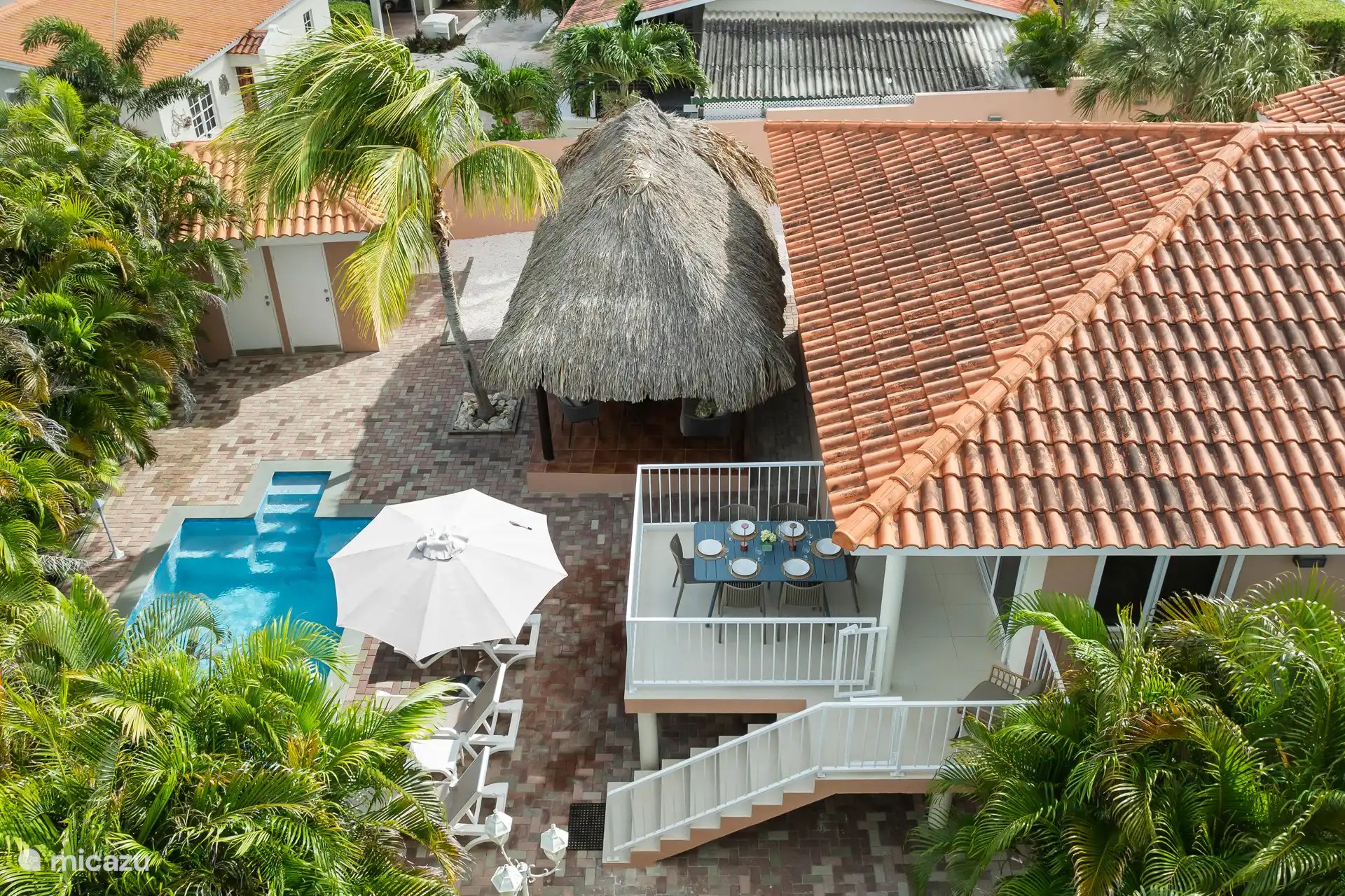 Luftaufnahme des Gartens