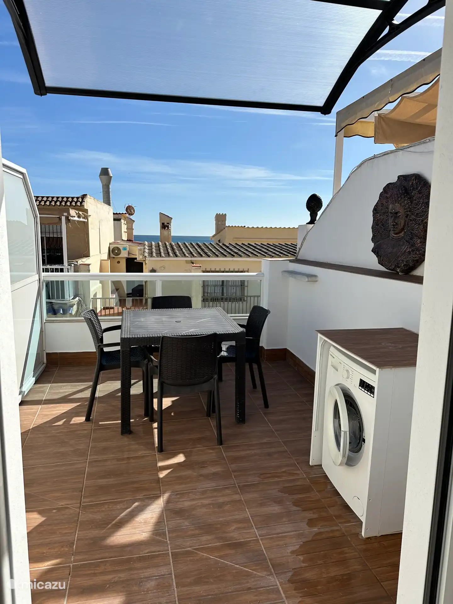 Blick auf die Dachterrasse