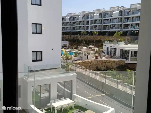 Location de Vacances Espagne, Andalousie, Mijas, appartement - Hacienda el Sueno 2301 Vue depuis notre balcon sur la piscine