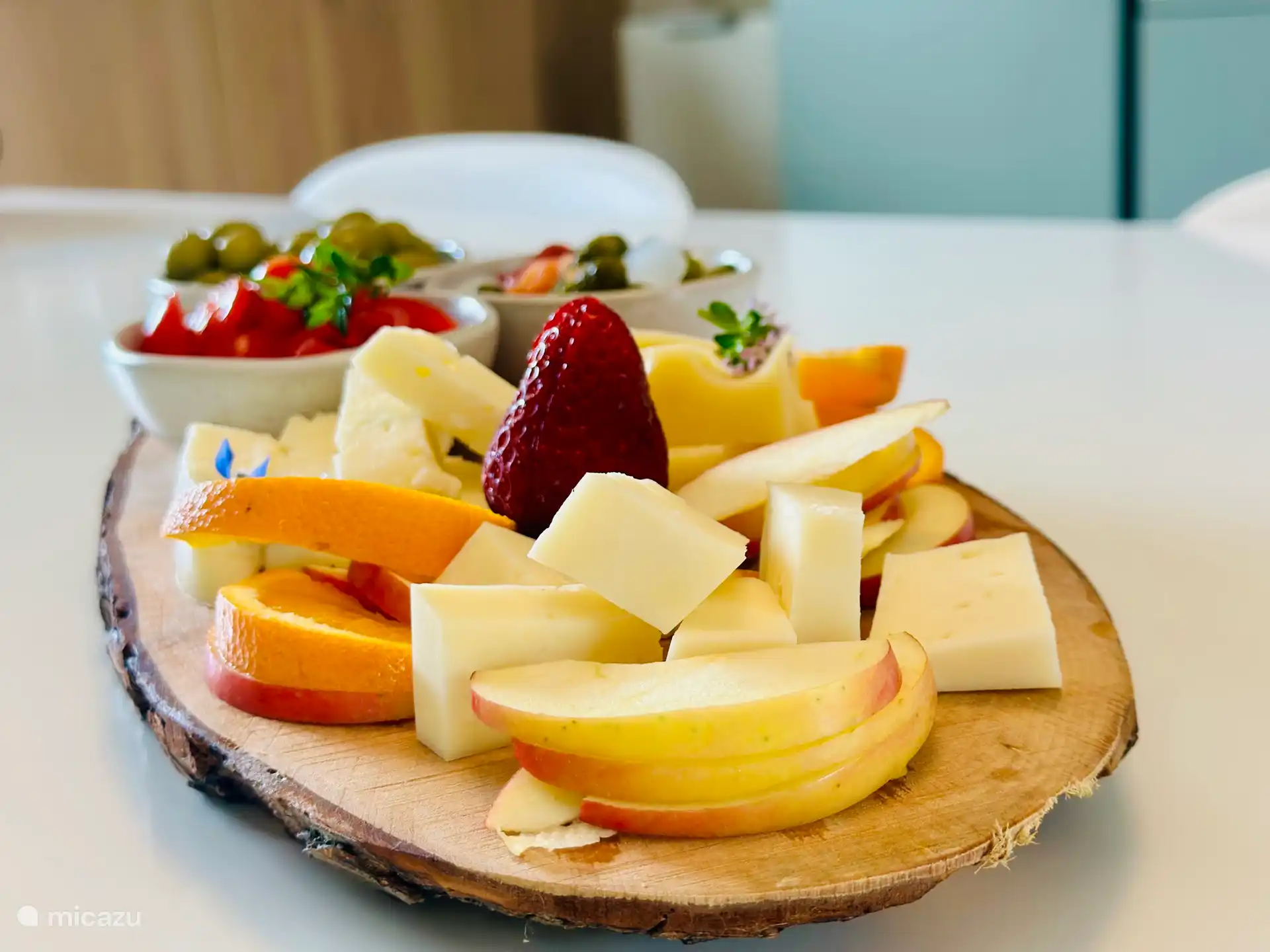 Frutas frescas para el desayuno.