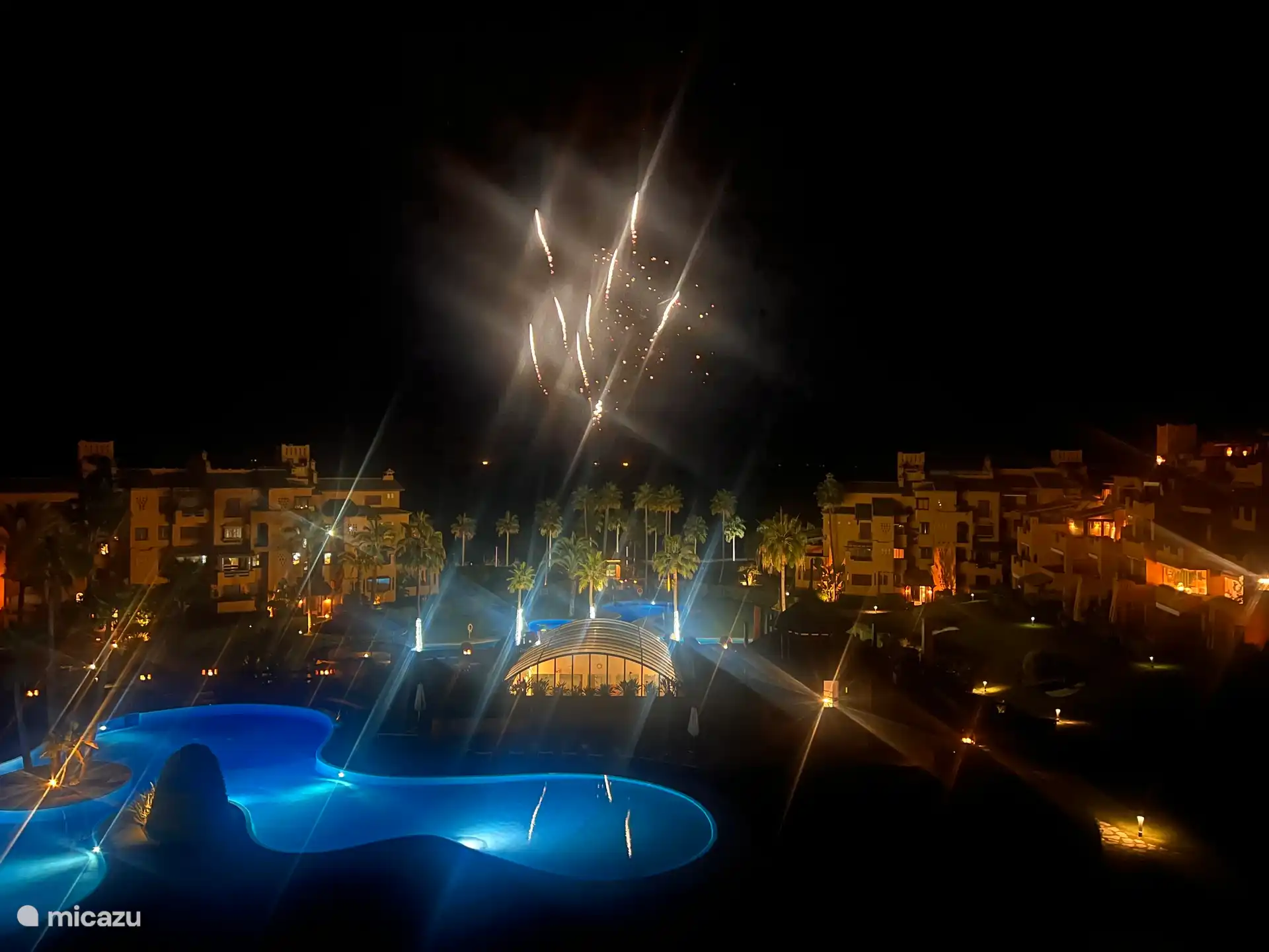 Beautiful fireworks in our own complex on New Year's Eve.