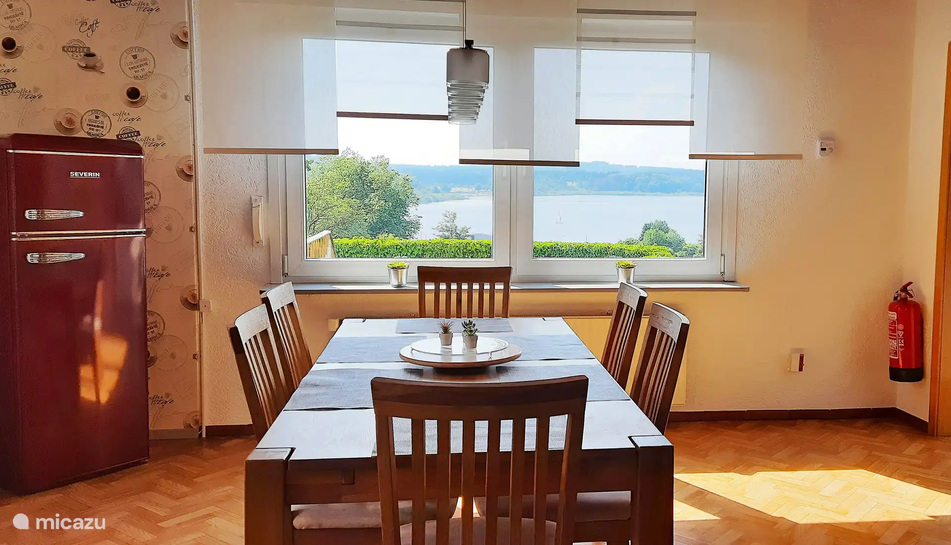 Dining area with lake view