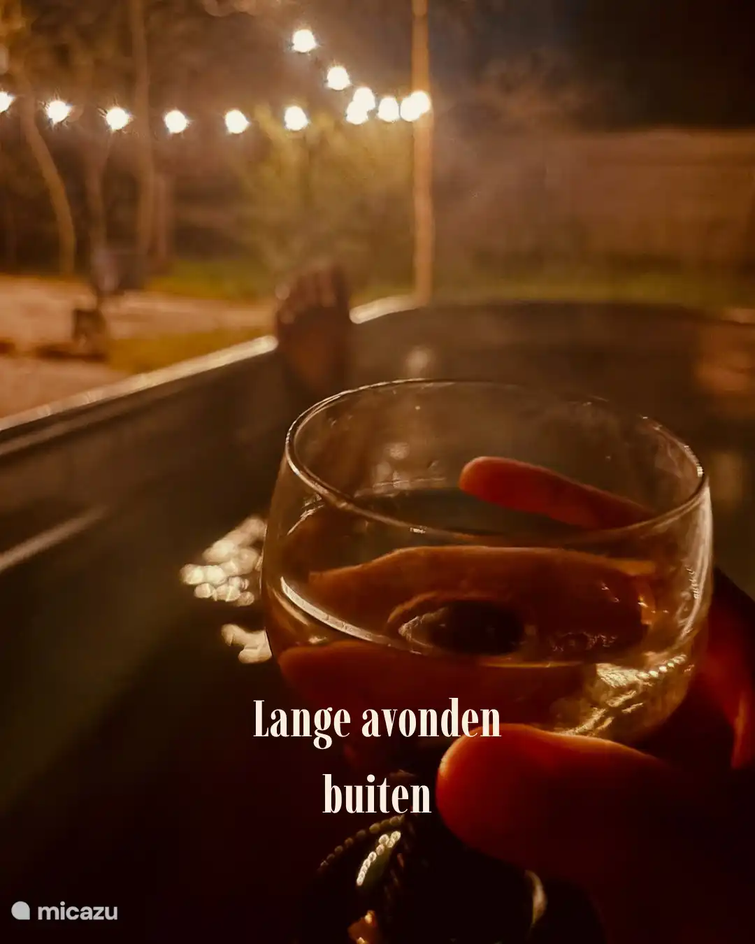 Lange avonden in de hottub bij Boshuisje de Boskeet