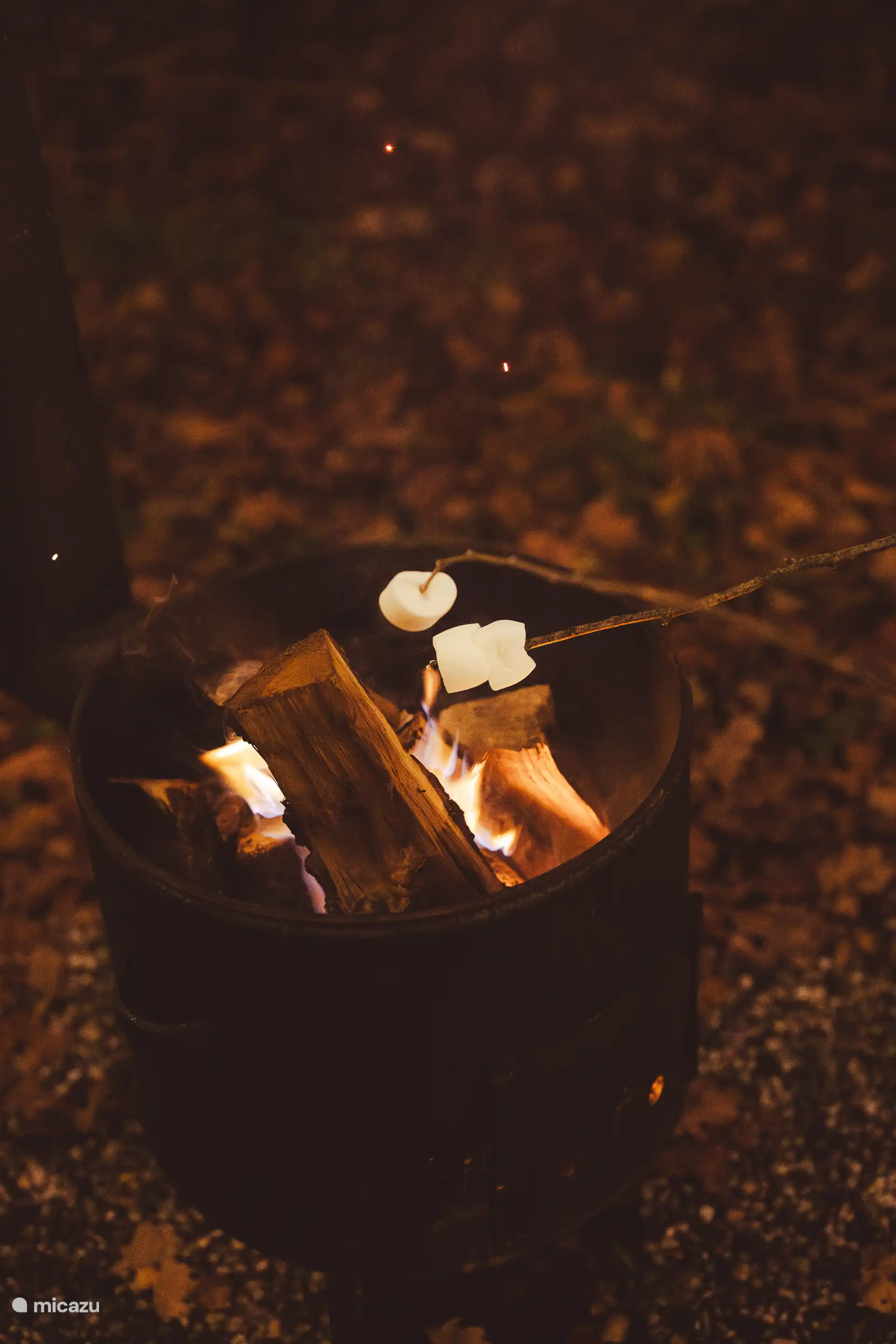 En el jardín puedes disfrutar de una cocina exterior para asar a la parrilla, cocinar, hornear o simplemente disfrutar de una hoguera con nubes.