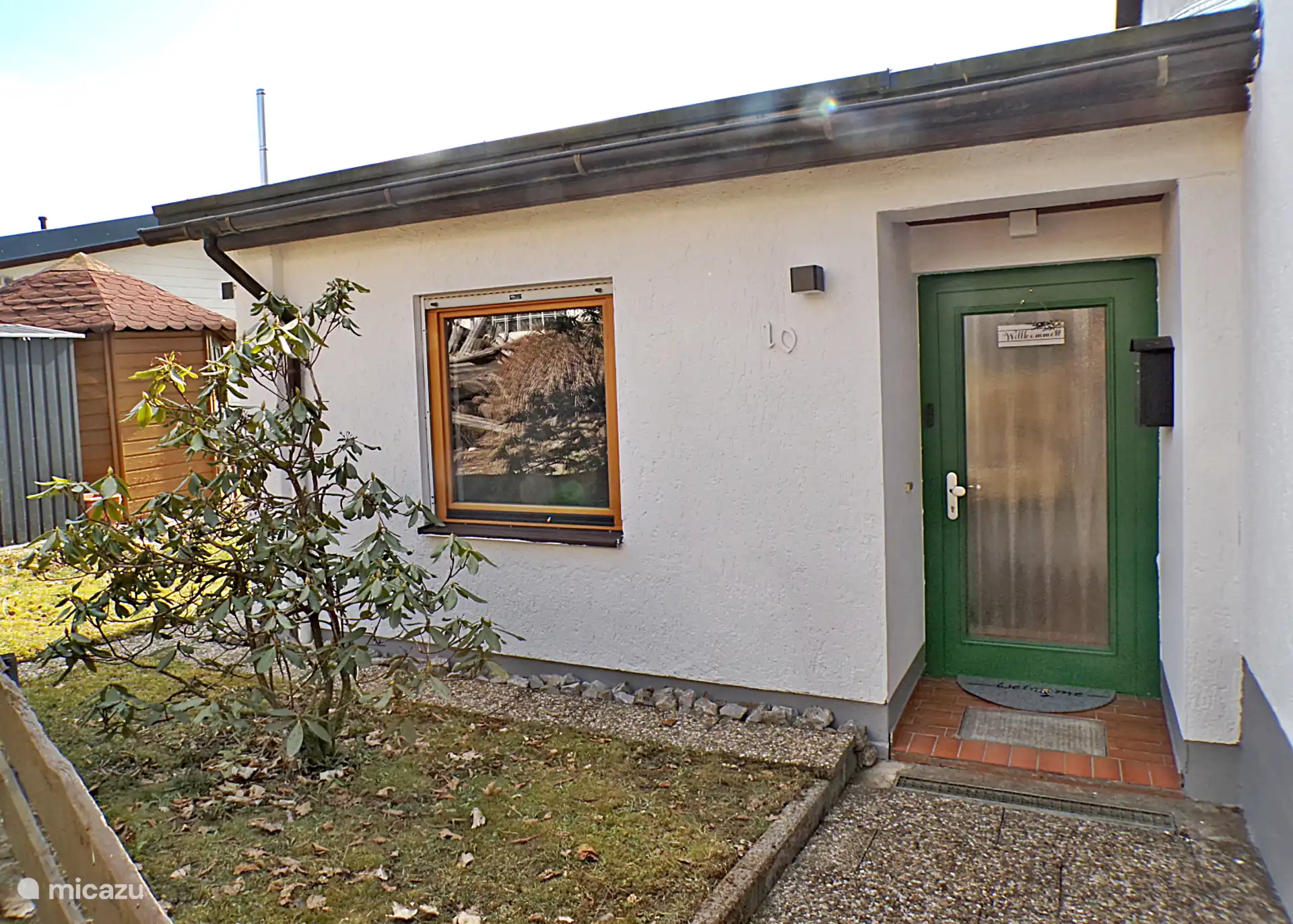 Entrée de la maison de vacances avec vue extérieure