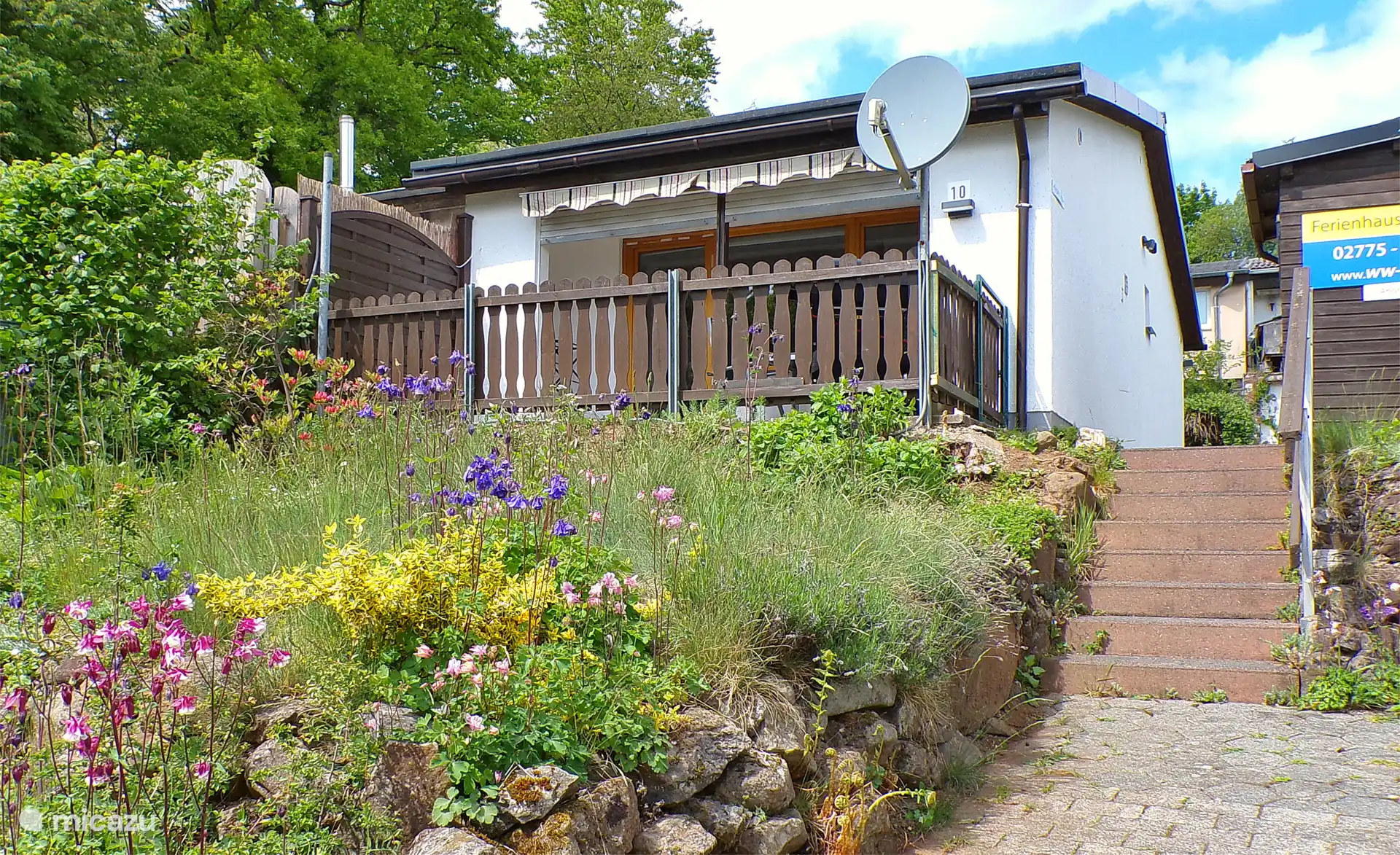 Location de Vacances Allemagne, Hesse, Greifenstein, maison mitoyenne - Maison de vacances à la jonction A10 Terrasse