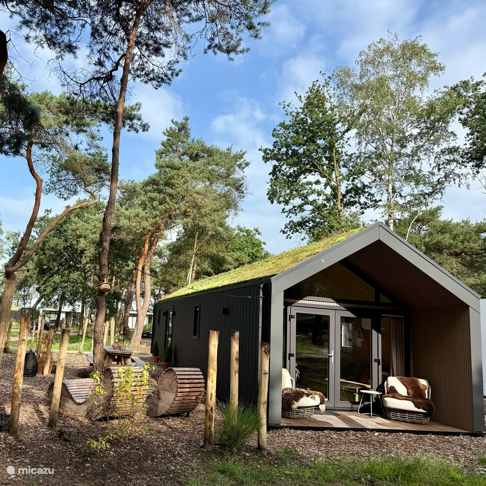 Hütte im Wald in Niederlande, Overijssel, Haarle - ferienhaus