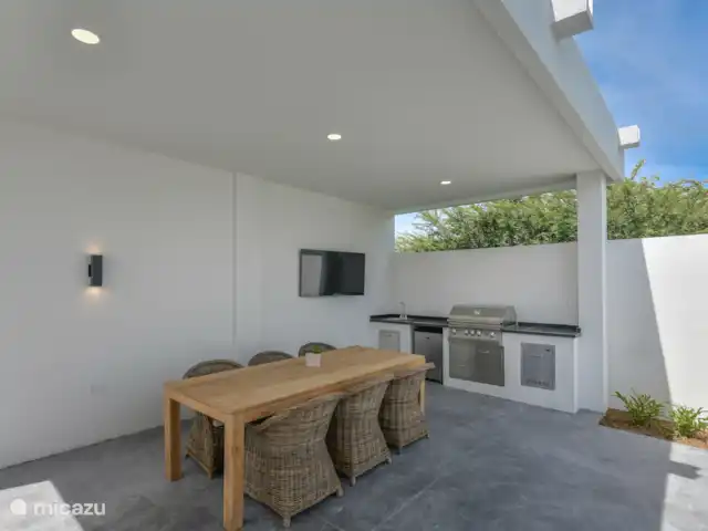 Casa Ruby con piscina privada en Aruba, Norte, Noord - casa vacacional Cocina exterior