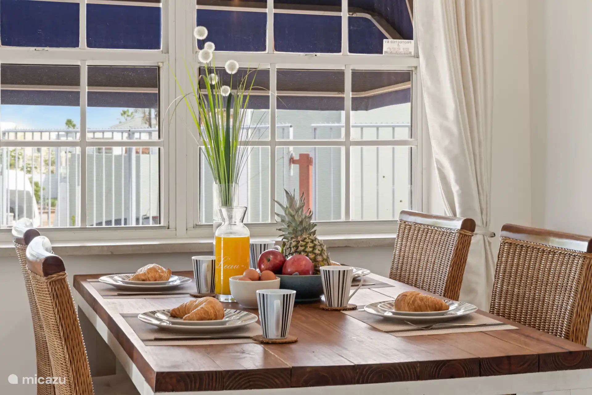 Have a nice breakfast at the dining table