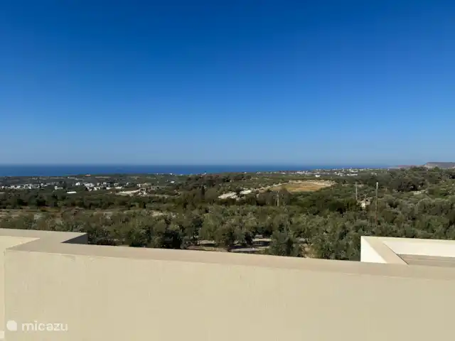 Villa Sichi | Grèce, Crète, Rethymnon - villa La belle vue depuis la terrasse sur le toit.