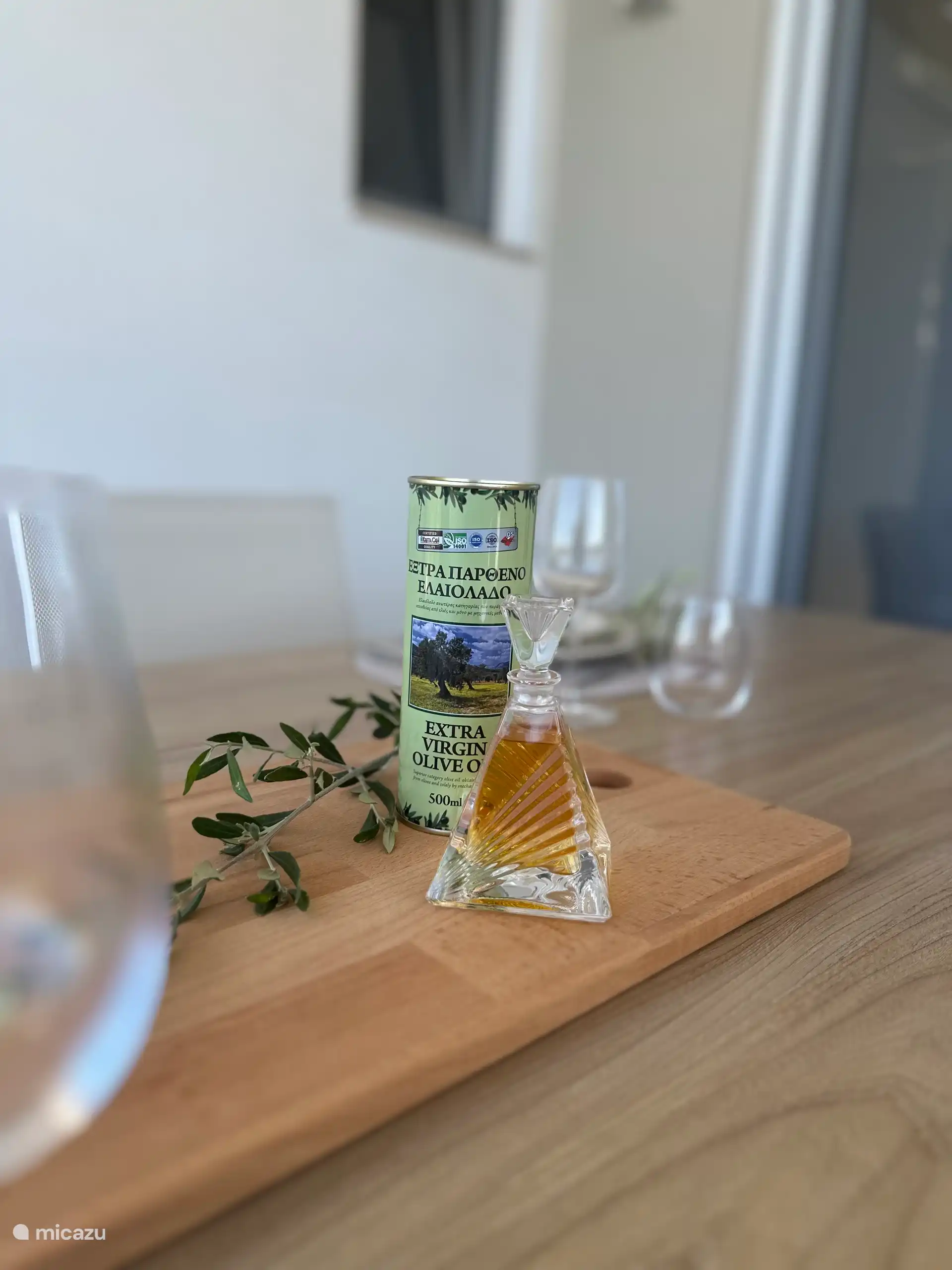 Lunch with olive oil from our own orchard.