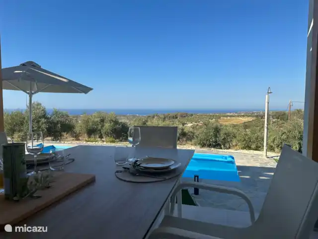 Villa Sichi | Grèce, Crète, Rethymnon - villa La belle vue depuis la terrasse.